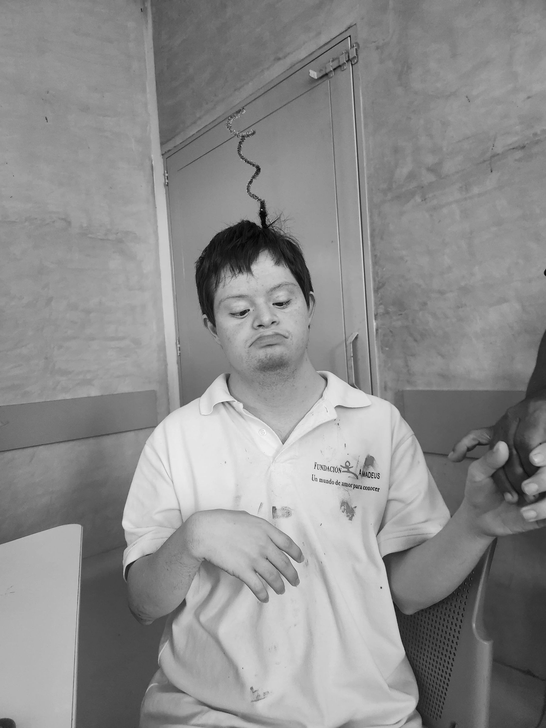 Andrés Felipe sonríe en primer plano